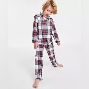 FAMILY PAJAMAS Matching Kids Stewart Plaid Pajama Set, Size 4-5 new